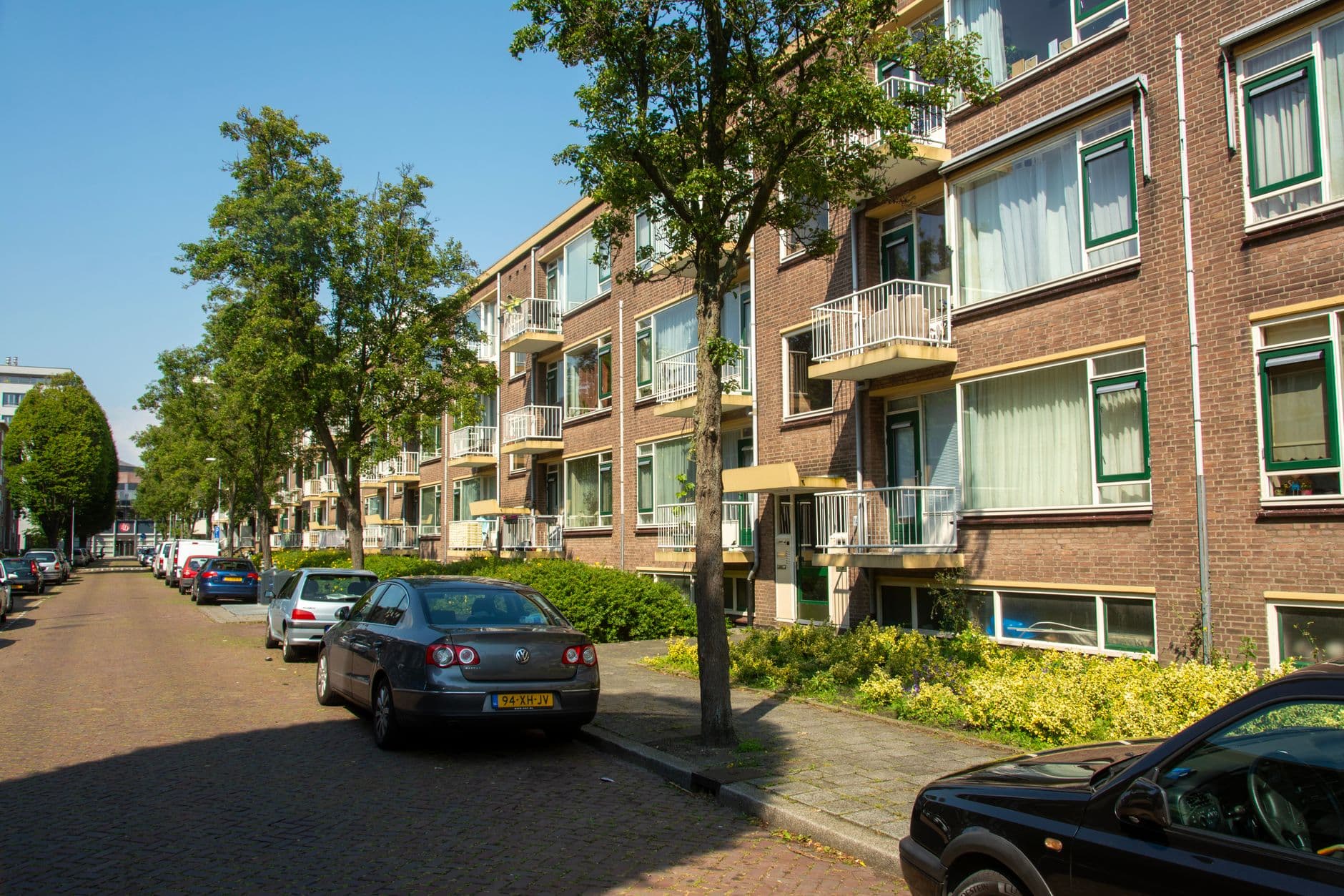 Woonappartementen in Voorburg op een zonnige dag